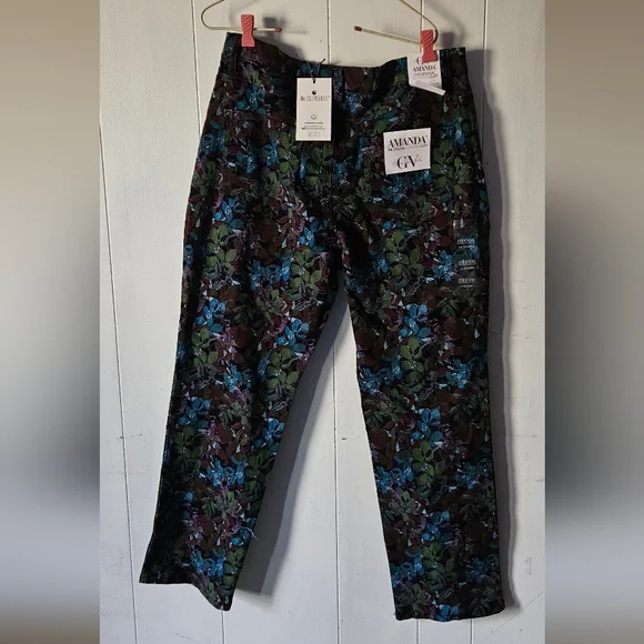 Gloria Vanderbilt Multicolor Floral Women's Chinos - Picture 2 of 6